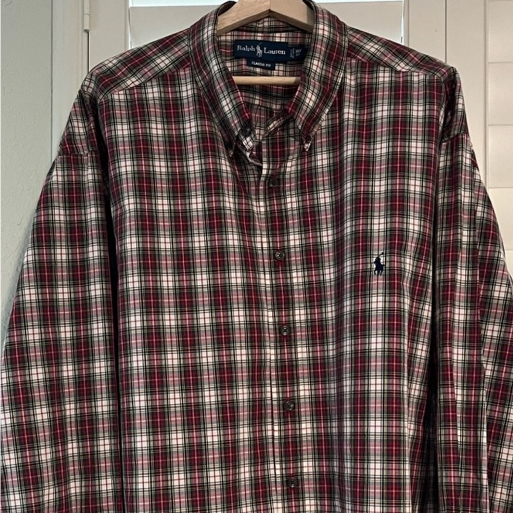 NWT Ralph Lauren Men's Red Plaid Shirt